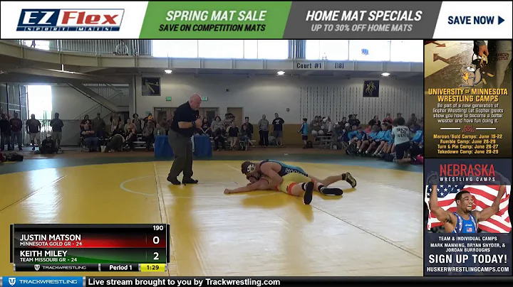 190 Justin Matson Minnesota Gold GR vs Keith Miley...