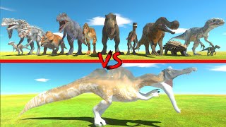 New Spinosaurus in Battle with All Dinosaurs of Arbs - Animal Revolt Battle Simulator