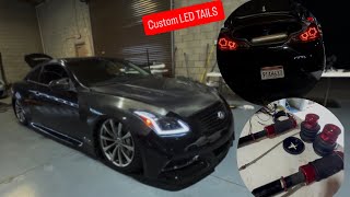 G37 Build gets Full Airlift Kit and Custom LED TAIL LIGHTS!