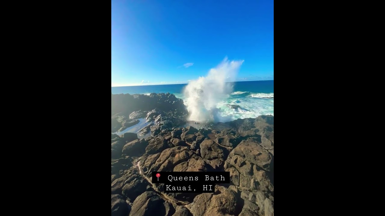📍Queens Bath, Kauai, HI 🌺  
