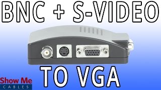 VideoSecu PC Laptop VGA to HDTV HDMI Audio Video Digital Signal Switch Converter CCTV Surveillance with Free Power c6k BNC & S-Video To VGA Converter - Quickly Change Video Signals