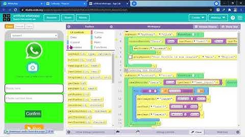 How to make a Realtime WhatsApp||Code.org ,App Lab||Code with Abhirup Das