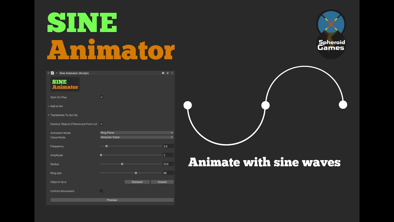 SINE Animator | Demo | Unity Asset - YouTube