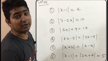 Modulus function (Absolute Value function) problems in Hindi - Part 1