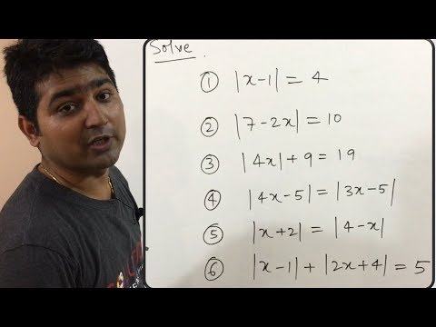 Modulus function (Absolute Value function) problems in Hindi - Part 1