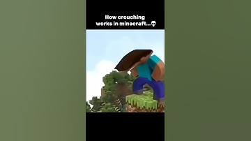 How Crouching Works In Minecraft...💀 #shorts #minecraft