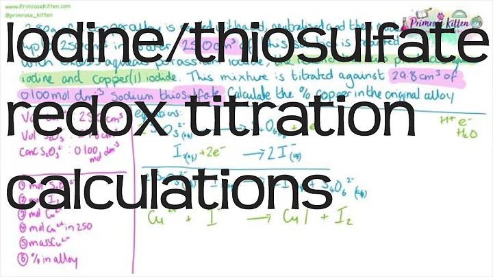 Iodine and sodium thiosulfate redox titration calculations | A-Level Chemistry