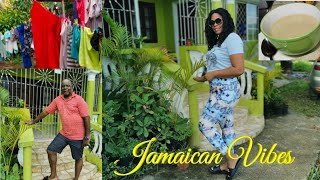 WELCOME TO JAMAICA | COME SEE WHERE I LIVE IN COUNTRY | MY HUSBAND MAKING CORNMEAL PORRIDGE