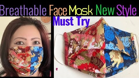 (#189)New Mask Design With Pleats -No Nose Wire Required - Easy Template & Sewing Tutorial