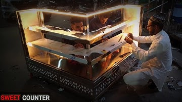 Sweet Display Counter Manufacturing | Steel Bakery Counter Design