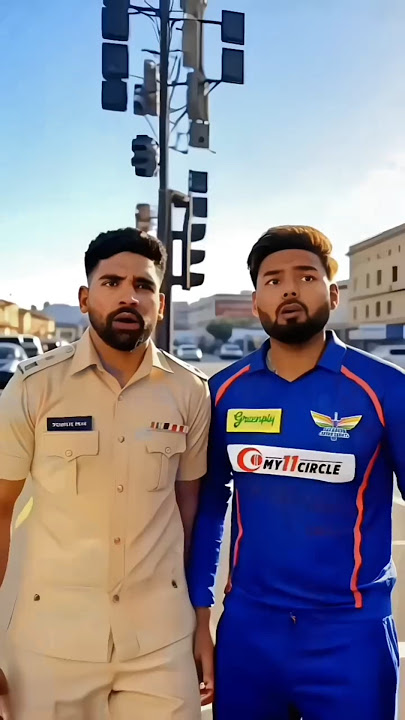Siraj is police arrest rishab and ms dhoni🤣 #ai #youtubeshorts