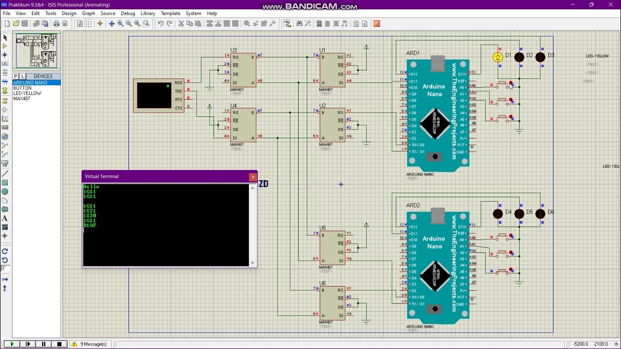 Control LED using Virtual Terminal in Proteus with Arduino | Embedded ...