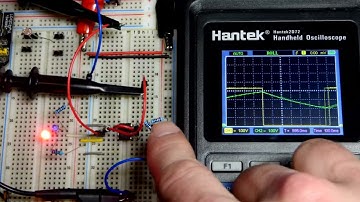 Astable Mode NE555 capacitor and output oscilloscope measured