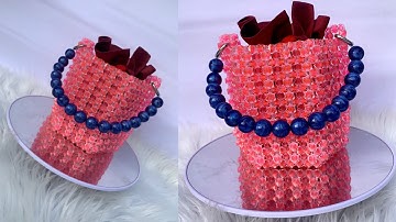 HOW TO MAKE A DESIGNED HANDMADE BEADED BAG /BEGINNERS FRIENDLY TUTORIAL / DIY.