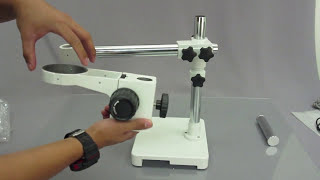 AmScope Single Arm Boom Stand Setup and Tutorial