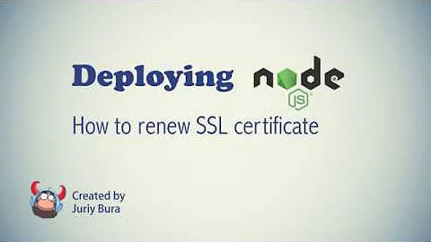 How to renew SSL certificate