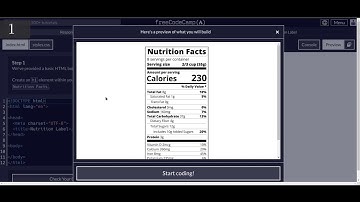 FreeCodeCamp 🌐 Responsive Web Design 🌐 Nutritional Label 🌐 64,65,66