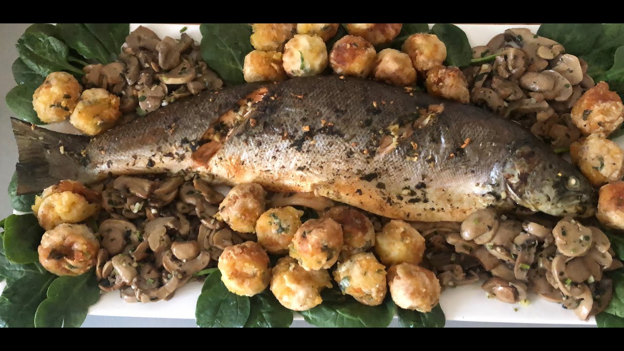 Recette de saumon entier au four | وصفة سمك السلمون في الفرن