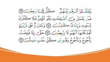 سورة الانبياء : التلاوة للآيات من 93 الى 101