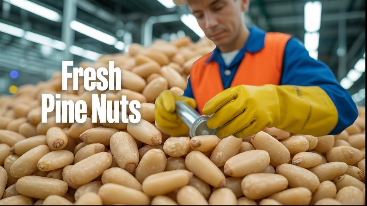 Inside The Modern Factory of Pine Nuts: Farm to USA Store (Full Process)