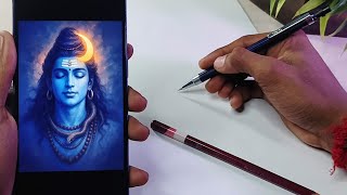 How to draw Lord Shiva | Mahadev Drawing | Outline Tutorial screenshot 5