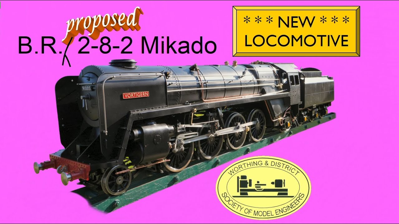 BR Standard Class 2-8-2 steam locomotive. New Build Mikado Steam Locomotive. Five-inch gauge.