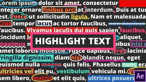 Highlight Text ★ After Effects Template ★ AE Templates