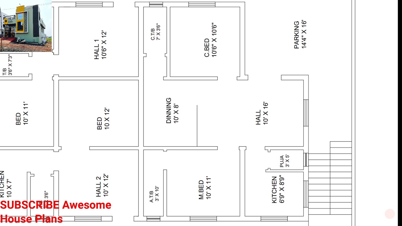 25 × 40 east face 2bhk house plan map naksha design - YouTube