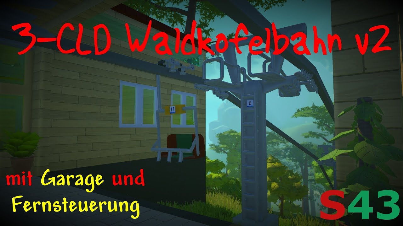 🚡 Kuppelbarer Sessellift in Scrap Mechanic: (mit FERNSTEUERUNG!) || 3-CLD Waldkofelbahn v2 🚡