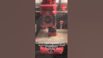 voron v0 multi color! pico mmu fully working with filament cutter and purge bucket #3dprinted