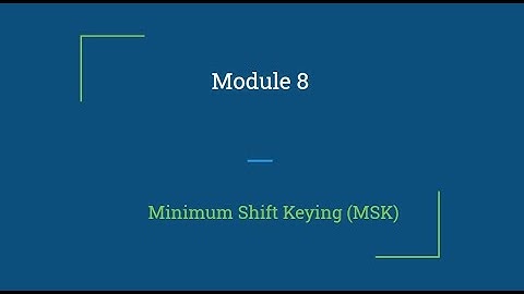 Digital Communication: 4.8 Bandpass Modulation by Prof. Biju Balakrishnan