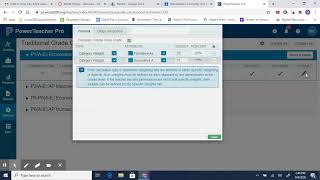 Changing weights for categories in PowerTeacher Pro