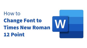 How to Change Font to Times New Roman, 12 Point in Word