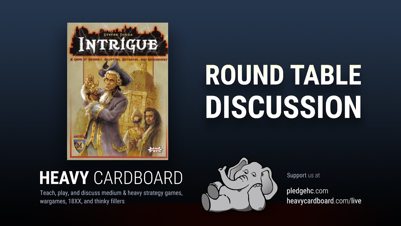 Round Table only - Intrigue Round Table discussion by Heavy Cardboard
