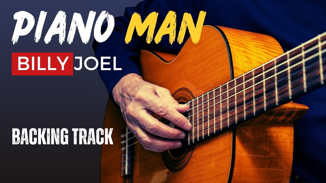 Practice With Backing Track - Piano Man - Billy Joel | EASY Fingerstyle Guitar Lessons TAB