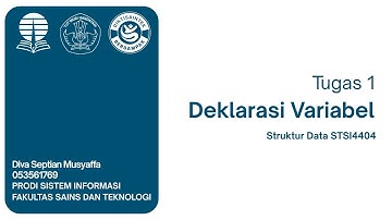Tugas 1 Struktur Data | Deklarasi Variabel | UT 2025