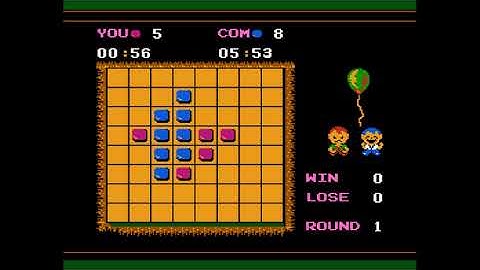 Othello (HES) (NES) Playthrough vs Max Level CPU