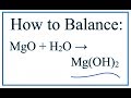 Balancing Chemical Equations Concepts