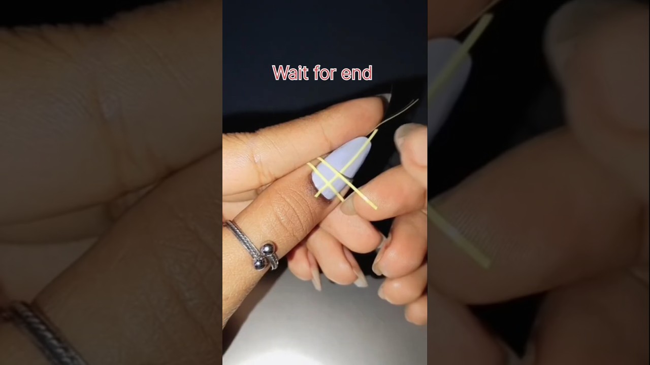 ✨ Easy stripe tape nail art at home 🏡💅✨