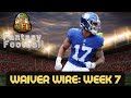 Fantasy Football - NFL Waiver Wire Targets Week 7