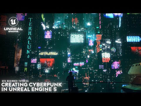 How To Create Cyberpunk City Street - Unreal Engine Beginner Tutorial 2024 | 3D Environment Tutorial