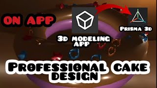 Professional cake design on app 3D modeling app+Prisma 3D screenshot 4