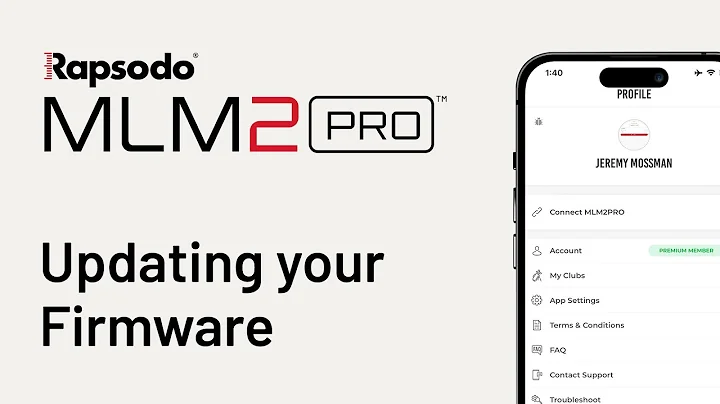 Rapsodo MLM2PRO™ | Updating Your Firmware