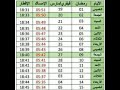 إمساكية شهر رمضان 1447ه الامساك والافطار لمدينة المسيلة وضواحيها بالجزائر 2026 م