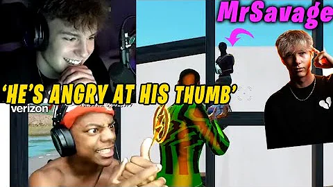 Clix can't stop laughing while spectating iShowSpeed 1v1 MrSavage (Speed is mad at himself)