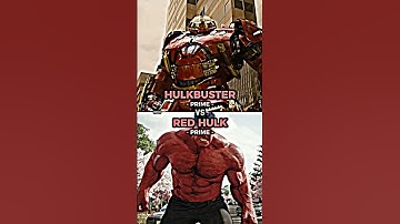 Red Hulk vs Hulkbuster #shorts #short #marvel #mcu #hulkbuster #redhulk #battle #ironman