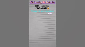 🧠 Mind Reading Math Trick 💡 | Day 1 of 30 | Math Trick series | Magic Number Game