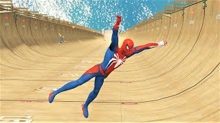 ركلات وطيحات مضحكة سبايدرمان 🐸 GTA 5 - Spider man Kicks & Ragdolls Funny Moment