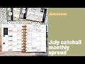 Plan with me | Monthly spread July | Catchall planner | Happy Planner