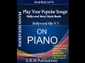 Piano SHEET MUSIC BOOK BOLLYWOOD HITS V 5 NEW SONGS BY S RAJ BALAN